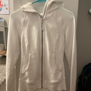 Lululemon Scuba Full Zip White Hoodie